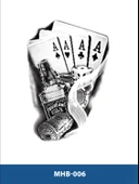 MHB-006 ORTA BOY DÖRTLÜ AS DESEN GEÇİCİ DÖVME-TATTO - 1