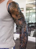 GZQB-031 YARI KALICI EJDERHA DESEN KOL DÖVMESİ-TATTO - 1