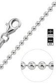 3mm Boncuk 925 Ayar Gümüş Kolye - 3