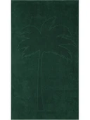 Plaj Çantasına Dönüşen %100 Pamuk Yeşil  Plaj Havlusu - 5