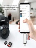 Type-C Usb Micro Sd Kart Okuyucu Çevirici Dönüştürücü Adaptör PC, Dizüstü, Tablet, Telefon Uyumlu - 6
