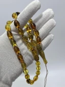 Doğal Kaya Damla Kehribar Tesbih 33lük 24,82 Gram - 1