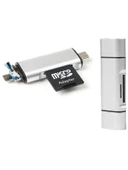 Type-C Usb Micro Sd Kart Okuyucu Çevirici Dönüştürücü Adaptör PC, Dizüstü, Tablet, Telefon Uyumlu - 4