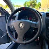 Volkswagen Polo Araca ÖZGÜ Direksiyon Kılıfı NOKTA KARBON KIRMIZI YÜZÜK - 2
