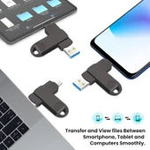 Usb + Type-C Çıkışlı Flash Bellek 64gb Iphone Samsung IOS Android Windows Pc Flash Bellek - 8