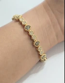 Monalisa Home Lüks Gösterişli Figürlü Gold Bileklik - 1