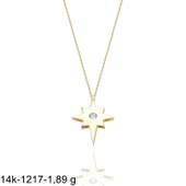 Kutup Yıldızı  Çok Şık 14 Ayar Altın Kolye thumbnail 2