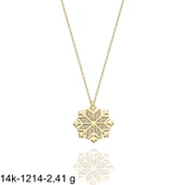 Kartanesi Farklı Tasarım Çok Şık 14 Ayar Altın Kolye thumbnail 2