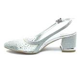 Feles Arkası Açık Şeffaf Taş Detaylı Sindirella Kadın Kısa Topuklu Ayakkabı thumbnail 9