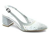 Feles Arkası Açık Şeffaf Taş Detaylı Sindirella Kadın Kısa Topuklu Ayakkabı thumbnail 7