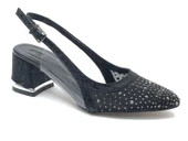 Feles Arkası Açık Şeffaf Taş Detaylı Sindirella Kadın Kısa Topuklu Ayakkabı thumbnail 10