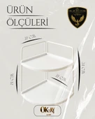Dekoratif 2 Katlı Raf  Çok Amaçlı Organizer Paslanmaz Çelik & Ahşap Stand Salon, Mutfak, Banyo, Çalışma Alanı İçin - 2