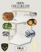 Dekoratif 2 Katlı Raf  Çok Amaçlı Organizer Paslanmaz Çelik & Ahşap Stand Salon, Mutfak, Banyo, Çalışma Alanı İçin thumbnail 5