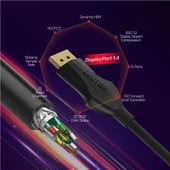 UNITEK DISPLAYPORT 1.4 KABLO 1MT 8K&60Hz C1624BK-1M - 5