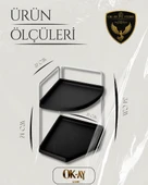 Dekoratif 2 Katlı Raf  Çok Amaçlı Organizer Paslanmaz Çelik & Ahşap Stand Salon, Mutfak, Banyo, Çalışma Alanı İçin thumbnail 2