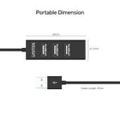 UNITEK TYPE-A TO 4 PORT USB2.0 HUB 80CM KABLO Y-2140 - 5