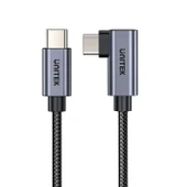 UNITEK TYPE-C HIZLI SARJ KABLOSU 90 DERECE 3 METRE 100W C14123BK-3M - 1