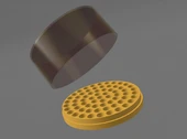 Byr Parfüm örnekleri için kutu standı Yuvarlak (Plastik Aparattır!!!) 3D - 1