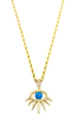 Göz Kolye - 80 cm - Altın - 1