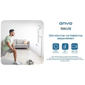 ONVO 32" Dokunmatik 32OVM6000 Ev Ofis Tipi Hareketli 6GB RAM -64GB ROM- Videowall Cihazı Bataryalı Beyaz - 3