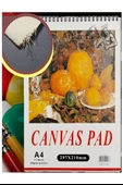 A4 Canvas Pad 280gr 10 Yaprak 1 Adet Canvas Defter Kanvas Tuval Dokulu Tuval Kağıdı Akrilik Guaj Yağlı Boya Defteri - 1