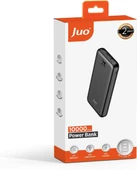 Juo 10000mAh 10.5W Çift USB-A Çıkışlı Powerbank Taşınabilir Hızlı Şarj Cihazı Siyah - 4