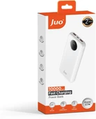 Juo 10000mAh 22.5W Dijital Led Ekranlı Taşınabilir Hızlı Şarj Cihazı Powerbank Beyaz thumbnail 4
