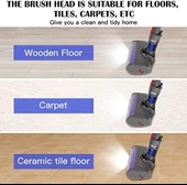 srfn ticaret Dyson Uyumlu V7/V8/V10/V11/V15 Dik Süpürge Turbo Rulo Fırça Emici Yer Başlığı - 8