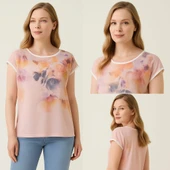 KADIN Kısa Kollu Bluz - 1