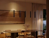 Mylights sıralı masaüstü beşli 5 li sartkıt 120cm metal gövde tasarruflu led ampul ile spot sarkıt  avize - 4