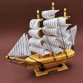 Büyük Boy Yelkenli Ahşap Gemi - 3