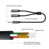 UNITEK 3.5MM AUX KULAKLIK ÇOKLAYICI Y KABLO (Y-C956ABK) - 6
