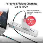 UNITEK USB-C 3.2 KABLO 1MT 10GBPS, 100W PD, 4K60Hz (C14082ABK) - 6