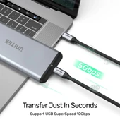 UNITEK USB-C 3.2 KABLO 2MT 5GBPS 4K (C14091ABK) thumbnail 5