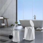 Omnipazar ELF-478 Geo 2'li Çöp Kovalı Wc Fırçalı Banyo Seti - 4