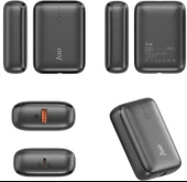 Juo 10000mAh 22.5W USB-A + USB-C Powerbank Taşınabilir Hızlı Şarj Cihazı Siyah - 2