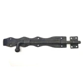 Antika Tarz Dekoratif Pirinç Dövme Kapı Sürgüsü - 25cm, Oksit - 1