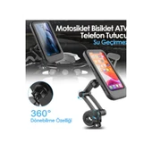 Gidon Bağlantılı Su Geçirmez Mıknatıslı Motorsiklet Telefon Tutucu - 2