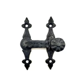 Antika Tarz Dekoratif Pirinç Kapı, Pencere Mandalı - 82x65 Mm, Oksit - 1