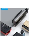 F580 Dijital Göstergeli Makaralı Titreşimli Bluetooth Kulaklık Mavi - 3