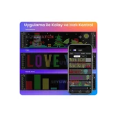 Led Ekran Matrix Panel Cama Yapışan En Büyük Boy 16x96 Led Sayısı Araba Yazısı 12cm-59.5cm - 4