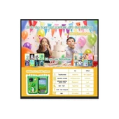 Çocuklar İçin Eğitici Telefon Dokunmatik Ekran Çift Kameralı Fenerli Müzik Çalar Oyun Video Mor - 7