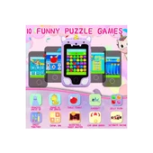 Çocuklar İçin Eğitici Telefon Dokunmatik Ekran Çift Kameralı Fenerli Müzik Çalar Oyun Video Mor - 3