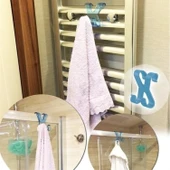 BUFFER® Hang it Pratik Kolay Taşımabilir Havlupan 2 Kancalı Banyo Askısı - 3