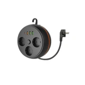BUFFER® 3 Adet Soket,3 Adet USB ve 1 Adet Type-C Girişli Termal Akım Korumalı Makaralı Priz 3395 - 2
