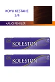 2 Adet Single Tüp Boya Saç Boyası Koyu Kestane 3/4 - 1