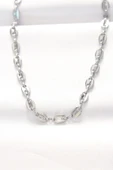 316L Çelik Silver Renk Gemici Zincir Kolye - TJ-BKO8524 - 1