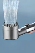 3 Fonksiyonlu Masajlı Duş Başlığı – Kireç Filtreli Start- Stop Tuşlu Banyo Duş Başlık - 4