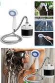 USB Şarjlı El Duş Pompası Taşınabilir Kamp Tatil Seyahat Banyo Su Pompası Başlık Hortum Seti - 1