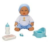 Bebelou Tuvalet Zamanı Sesli Bebek Seti 32 cm 30738 Mavi thumbnail 1